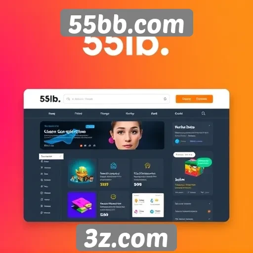 Análise da interface do usuário do site 55bb.com